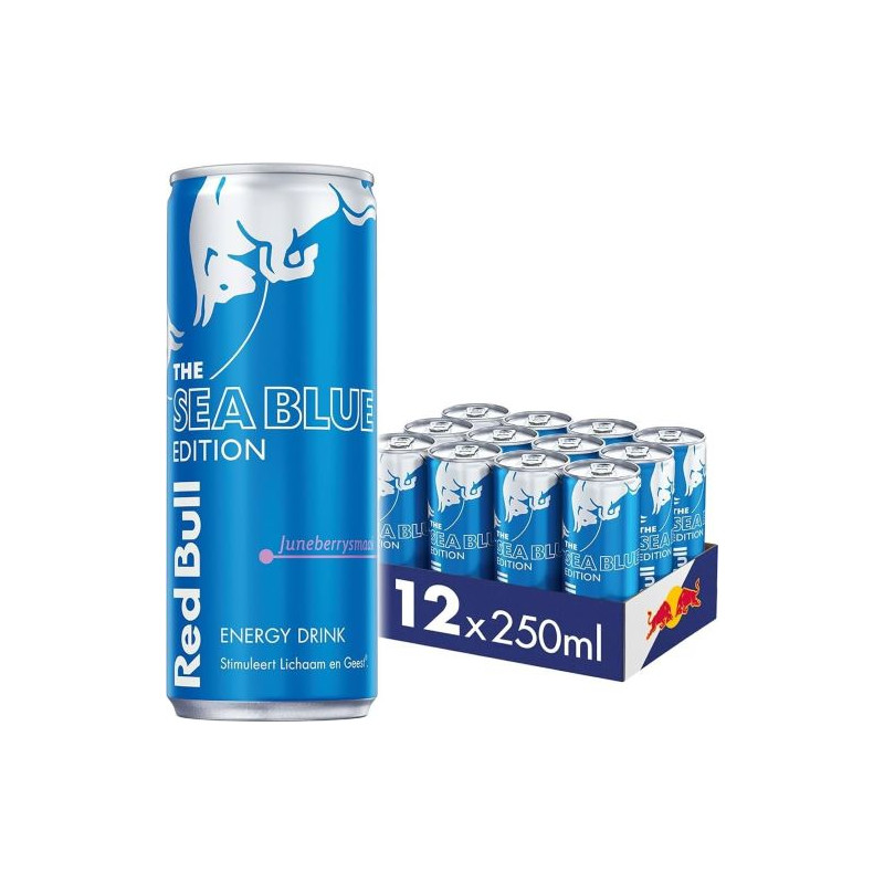 Red Bull Sea Blue Edition blik 12x25cl Red Bull Sea Blue Edition blik 12x25cl