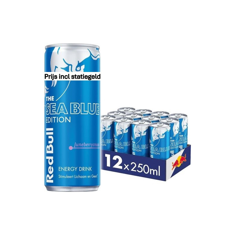 Red Bull Sea Blue Edition blik 12x25cl Red Bull Sea Blue Edition blik 12x25cl