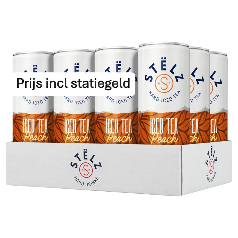 Stëlz Hard Iced Tea Peach Blik 12x25cl